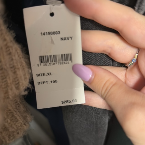 *Never Worn* C/MEO strapless high low gown in navy blue - Picture 7 of 7